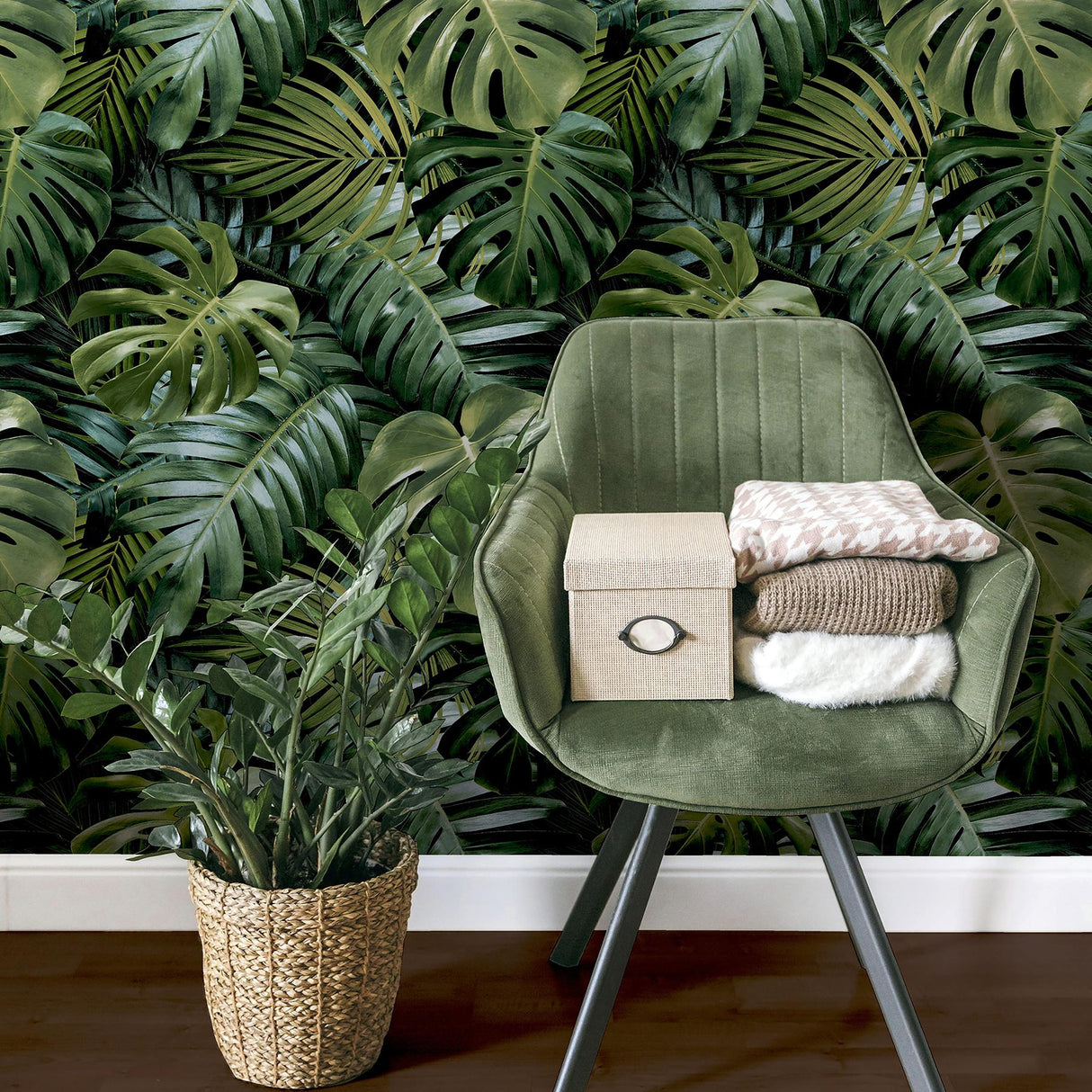 York Harlynn Green Monstera Wallpaper