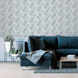York Elinore Blue Bamboo Trail Wallpaper