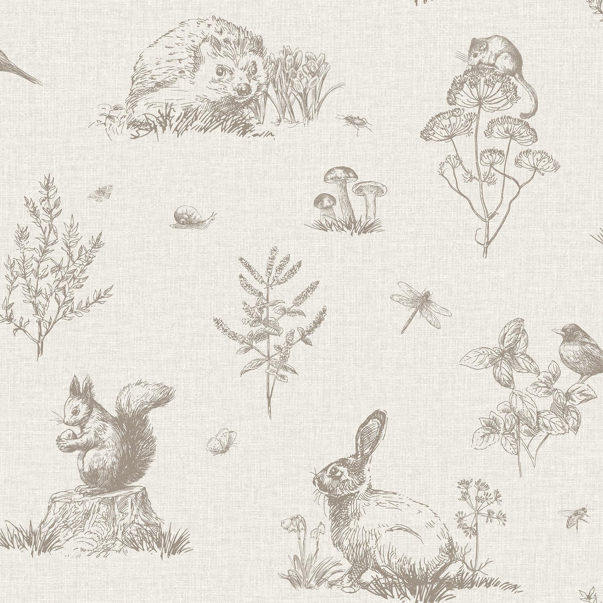 York Clawford Beige Meadow Friends Wallpaper
