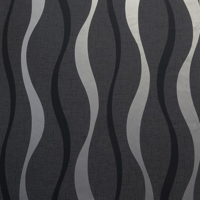 York Tazz Black Ribbons Wallpaper