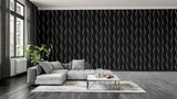 York Tazz Black Ribbons Wallpaper