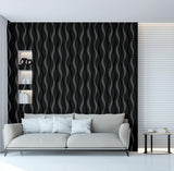 York Tazz Black Ribbons Wallpaper
