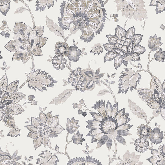 York Prudie Denim Jacobean Trail Wallpaper