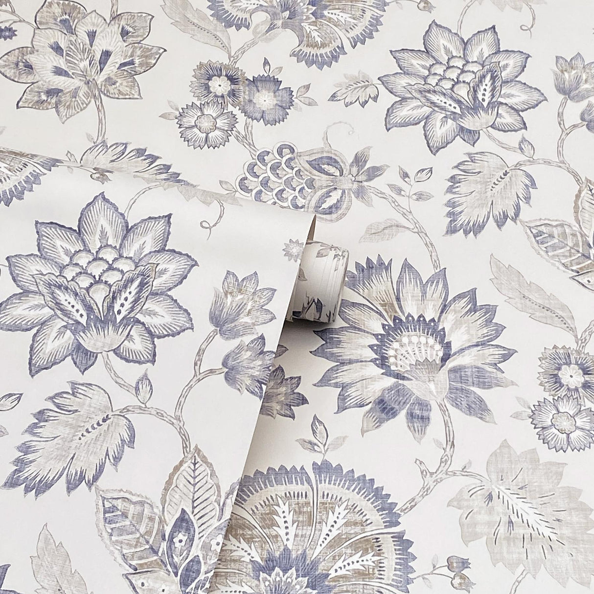 York Prudie Denim Jacobean Trail Wallpaper