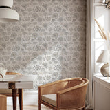 York Prudie Denim Jacobean Trail Wallpaper