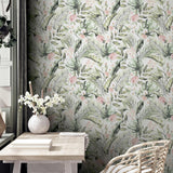 York Harrietta Green Tropical Floral Wallpaper