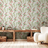 York Celine Pink Courtyard Garden Wallpaper