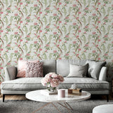 York Celine Pink Courtyard Garden Wallpaper