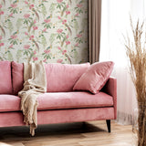 York Celine Pink Courtyard Garden Wallpaper