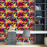 York Millicent Multicolor Skull Wallpaper