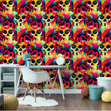 York Millicent Multicolor Skull Wallpaper