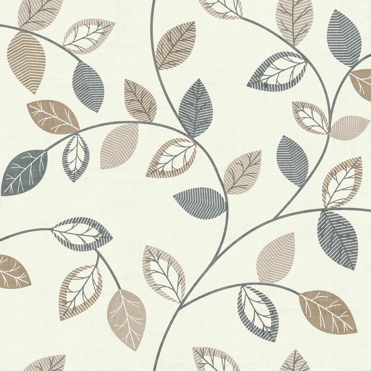 York Sylvie Neutral Leaf Trail Wallpaper