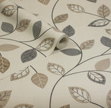 York Sylvie Neutral Leaf Trail Wallpaper