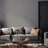 York Leland Charcoal Woven Wallpaper