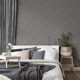 York Leland Charcoal Woven Wallpaper