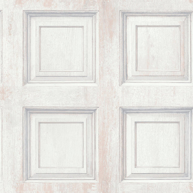 York Willard Off-White Wood Panel Wallpaper