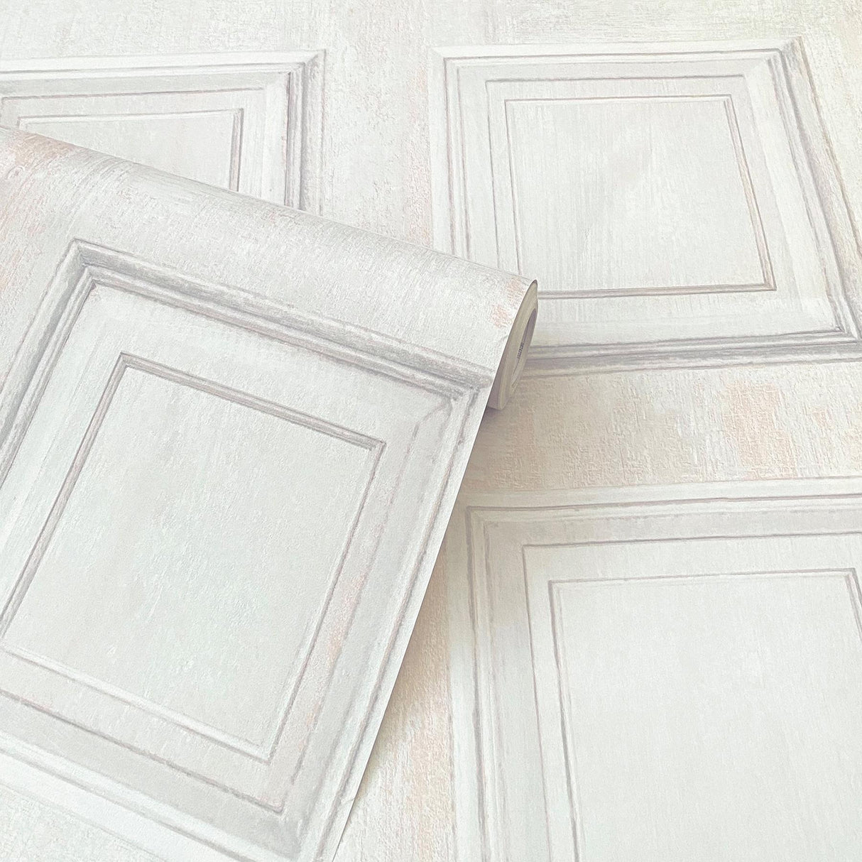 York Willard Off-White Wood Panel Wallpaper
