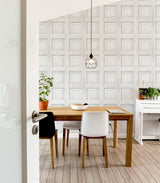 York Willard Off-White Wood Panel Wallpaper