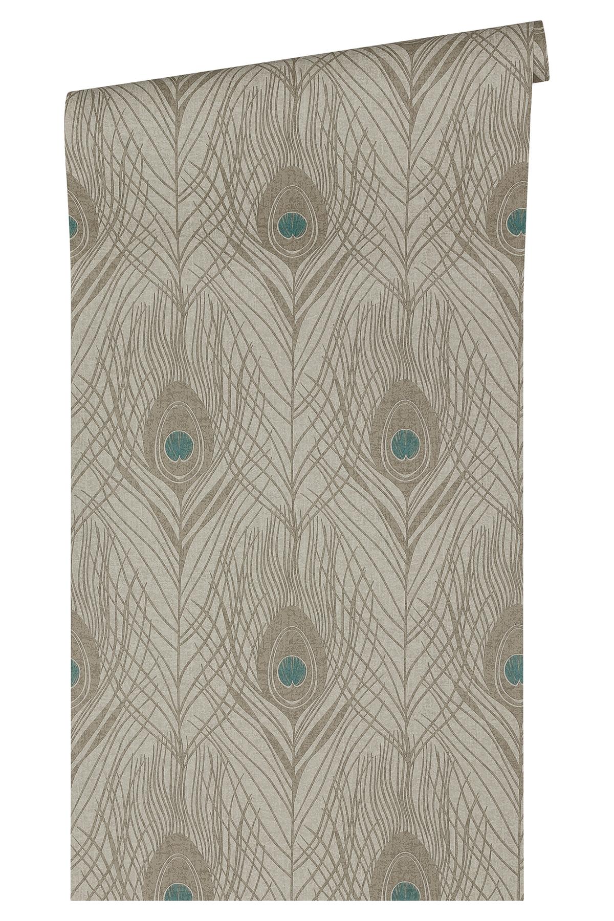 York Prosperity Bronze Feather Wallpaper