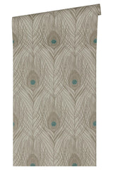 York Prosperity Bronze Feather Wallpaper