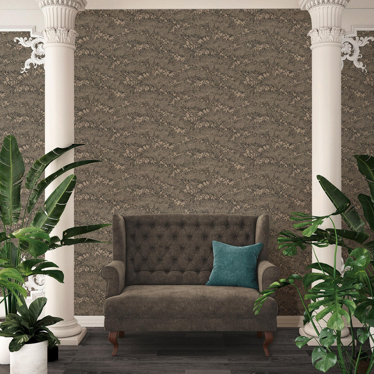 York Hornbeam Brown Tree Wallpaper