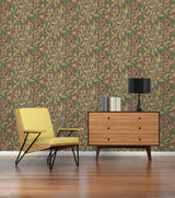 York Leif Mustard Vine Trail Wallpaper