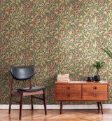 York Leif Mustard Vine Trail Wallpaper