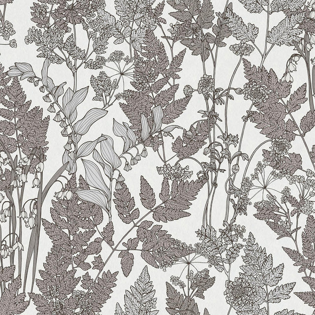 York Ayla Light Grey Wildflowers Wallpaper