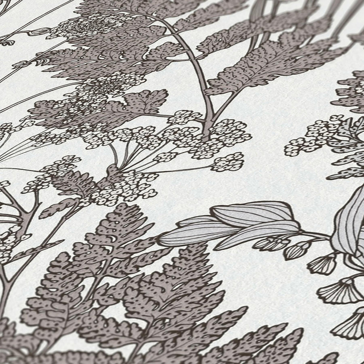 York Ayla Light Grey Wildflowers Wallpaper