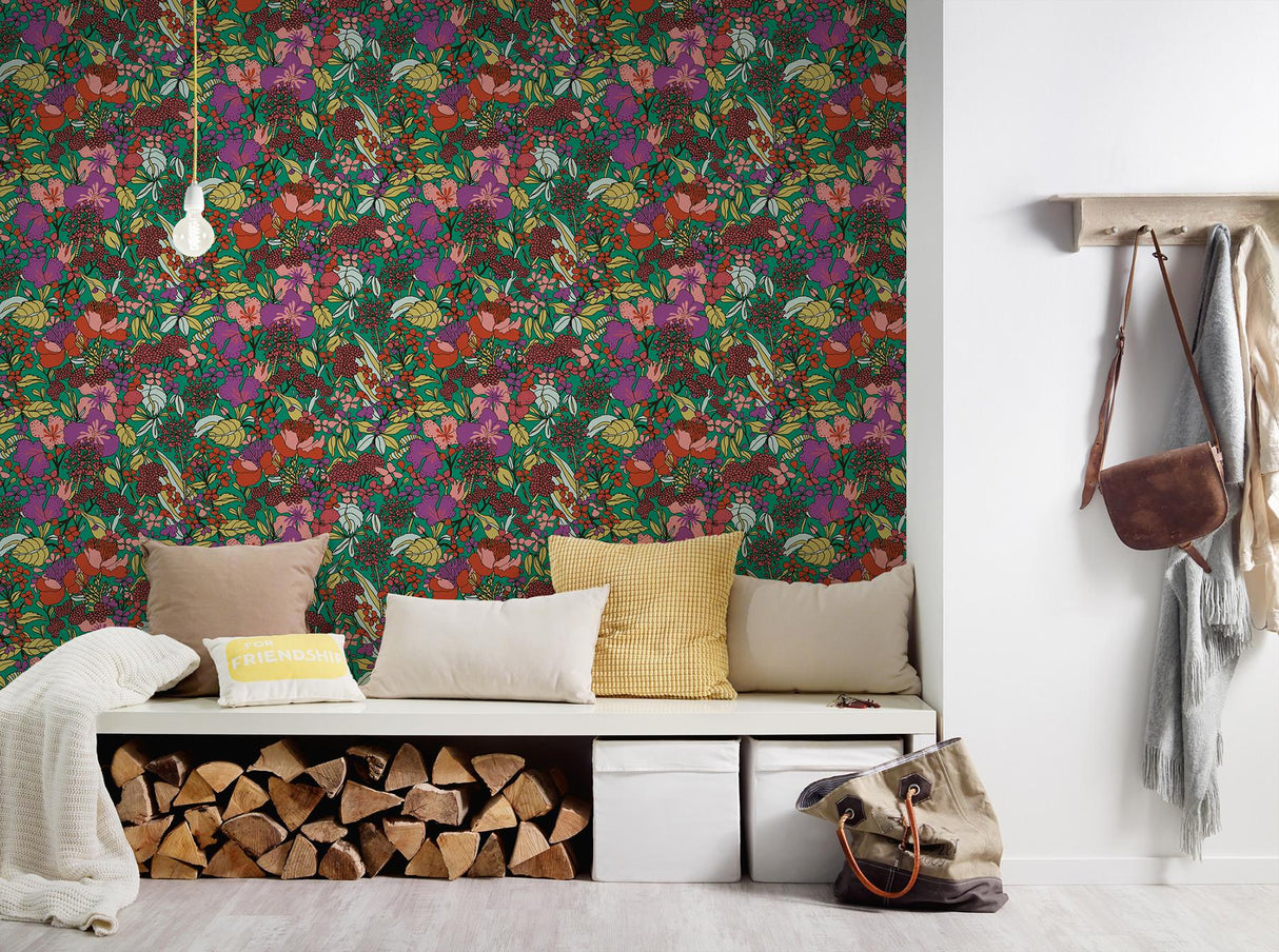 York Zetta Multicolor Floral Riot Wallpaper