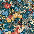 York Zetta Blue Floral Riot Wallpaper