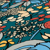 York Zetta Blue Floral Riot Wallpaper