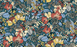 York Zetta Blue Floral Riot Wallpaper