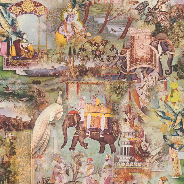 York Fenmore Olive Indian Safari Wallpaper
