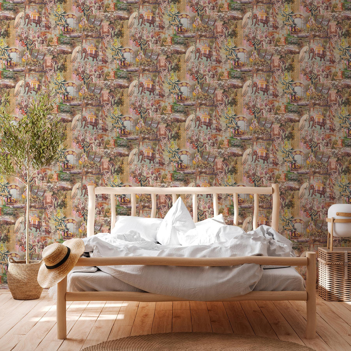 York Fenmore Olive Indian Safari Wallpaper