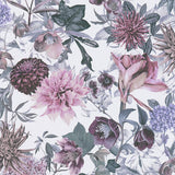York Althea Lavender Flower Garden Wallpaper