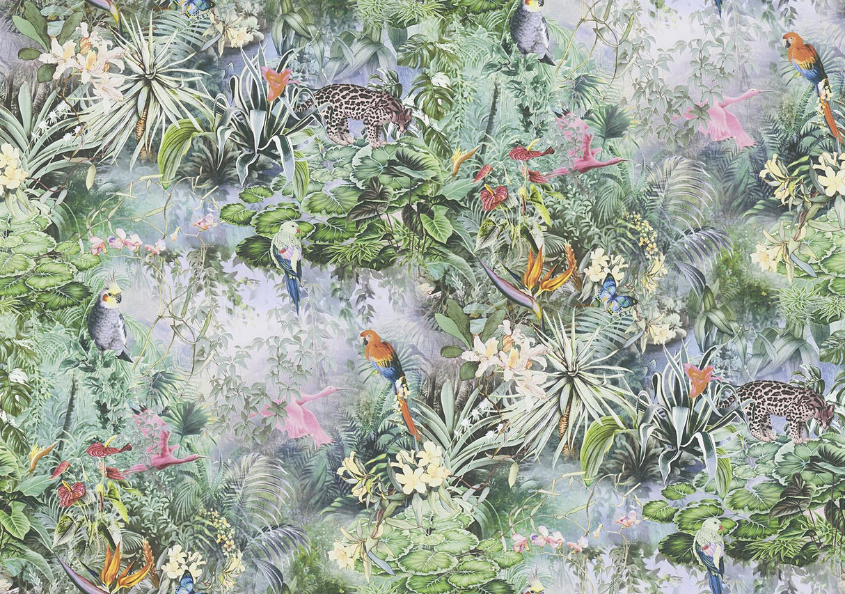 York Cordian Sky Blue Rainforest Landscape Wallpaper