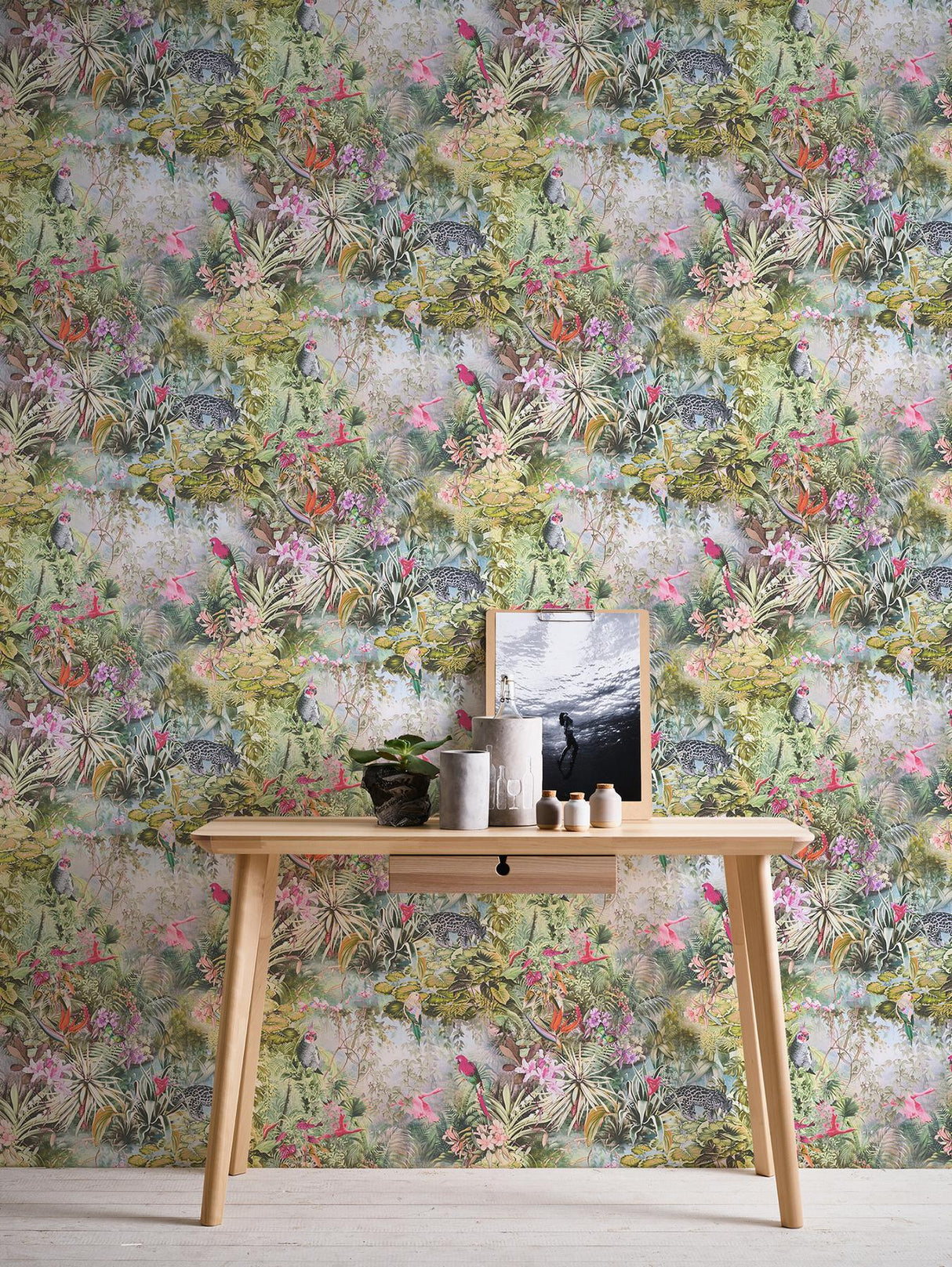 York Cordian Light Yellow Rainforest Landscape Wallpaper