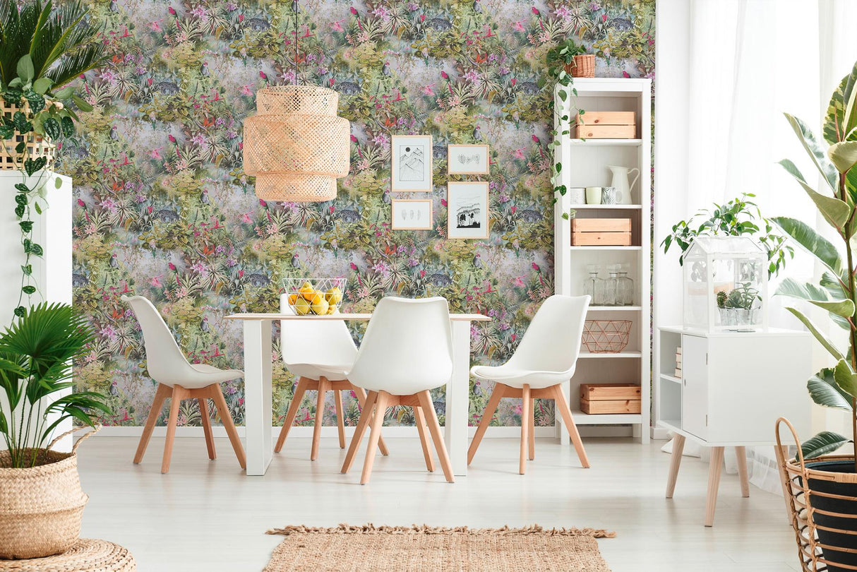 York Cordian Light Yellow Rainforest Landscape Wallpaper