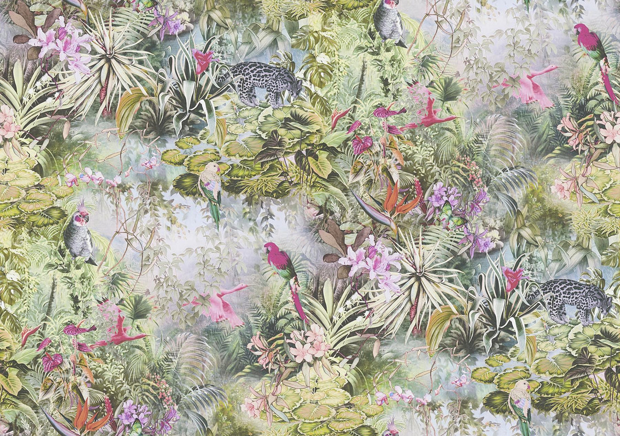 York Cordian Light Yellow Rainforest Landscape Wallpaper