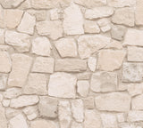 York Morris Beige Natural Stone Wallpaper