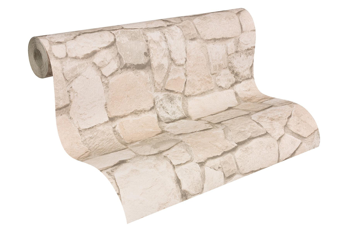 York Morris Beige Natural Stone Wallpaper