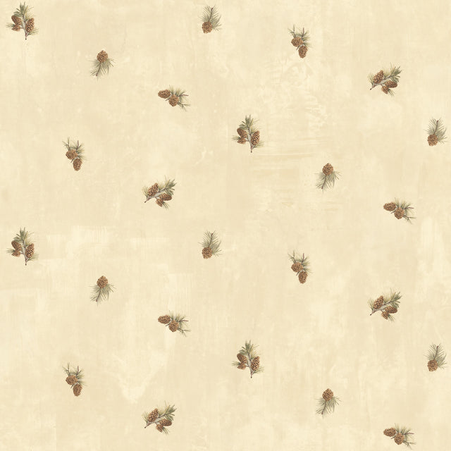 York Welsh Wheat Pinecone Toss Wallpaper Wallpaper