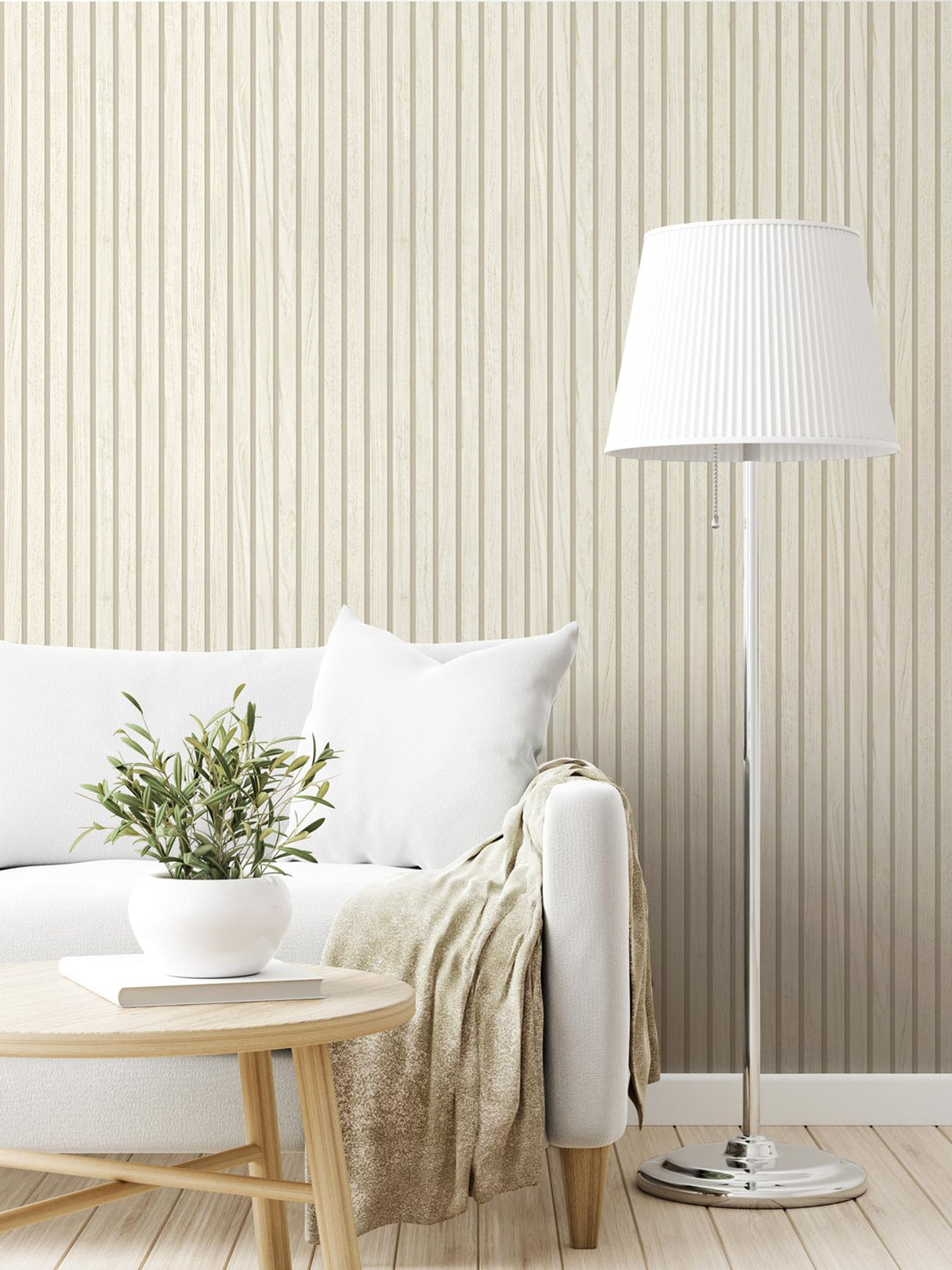 York Panacea Cream Wood Wallpaper