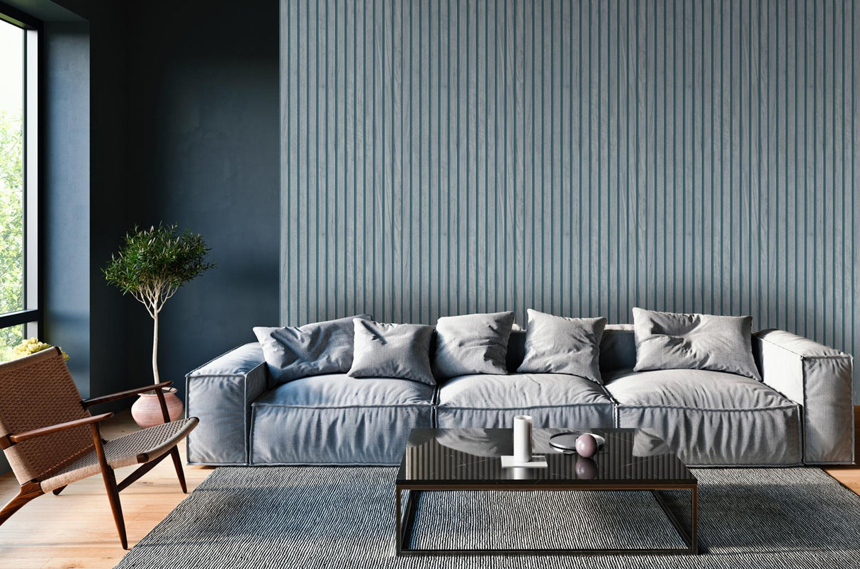 York Panacea Blue Wood Wallpaper