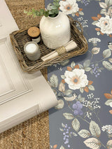 York Bramble Blue Floral Wallpaper