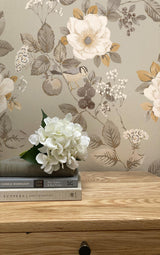 York Bramble Beige Floral Wallpaper
