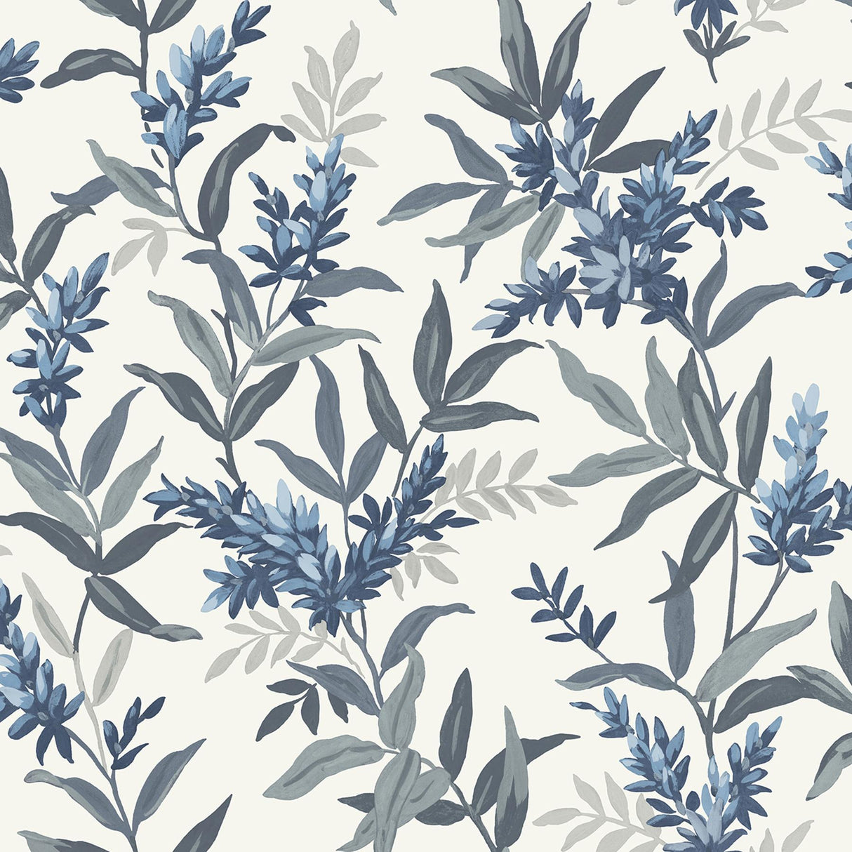 York Olivia Blue Floral Wallpaper