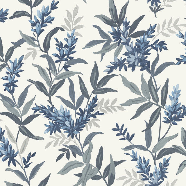 York Olivia Blue Floral Wallpaper