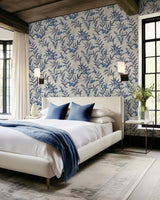 York Olivia Blue Floral Wallpaper